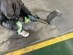 大型商業施設 駐車場床面改修工事施工内容①