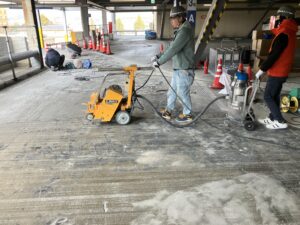 大型商業施設 駐車場床面改修工事施内容②